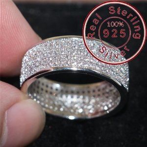 .925 SOLID STERLING SILVER WHite SApph RING Sz7
